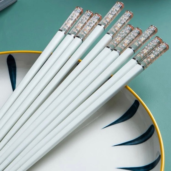 1 Pair Flower Print Chopstick - Picture 6 of 6